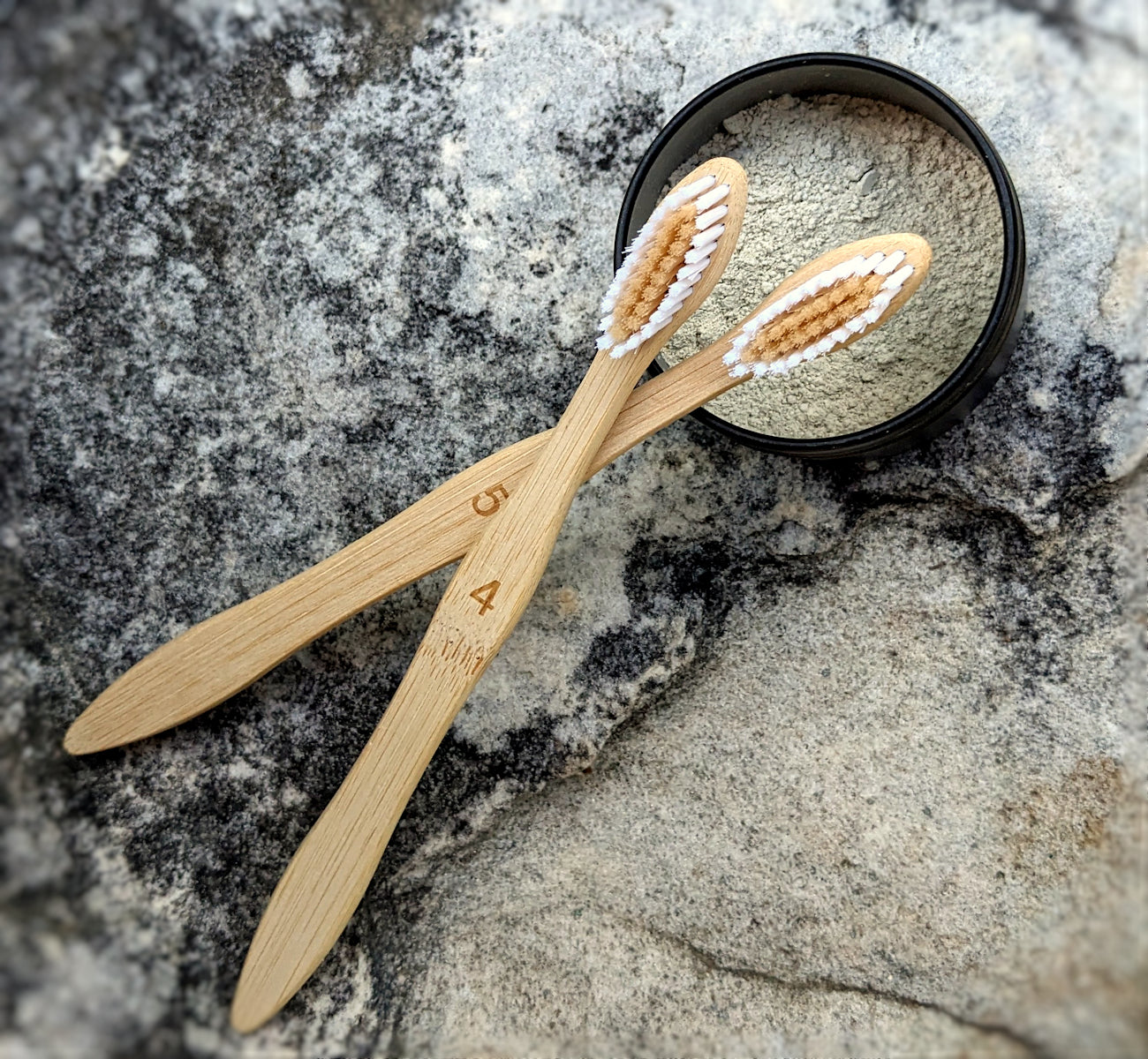 Natural Bamboo Toothbrushes - Soft Bristle - Set of Two