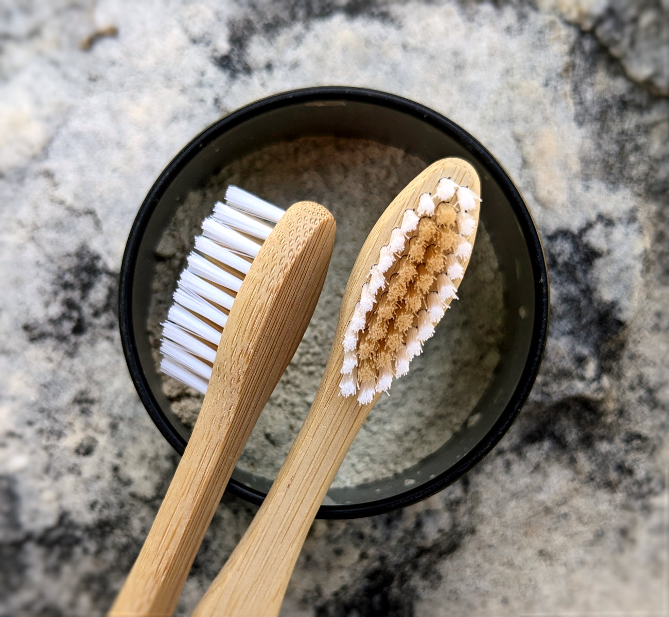 Natural Bamboo Toothbrushes - Soft Bristle - Set of Two
