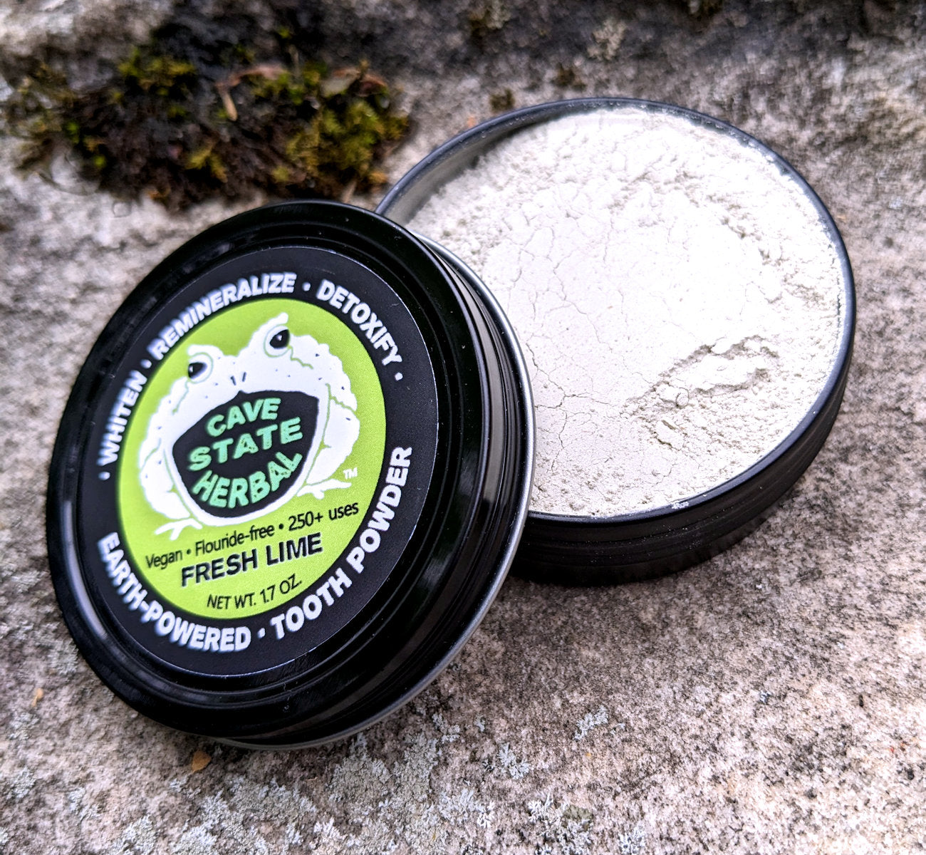 Natural Mineralizing Tooth Powder, Fresh Lime 1.7 oz / 4 Month Supply