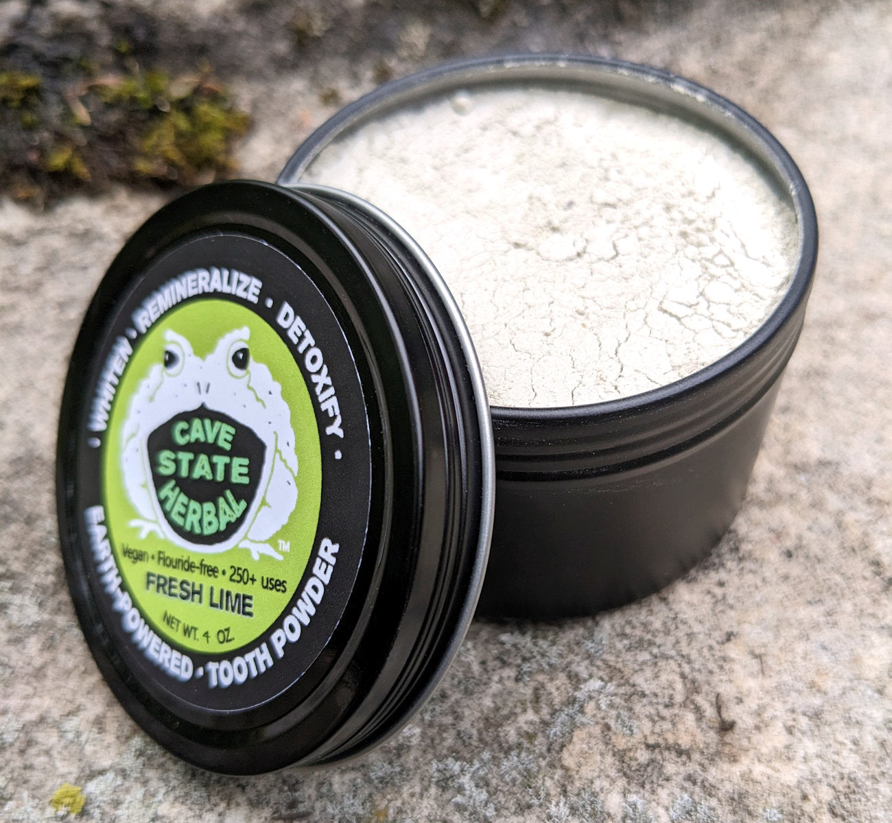 Natural Mineralizing Tooth Powder, Fresh Lime 4 oz / 9 Month Supply!