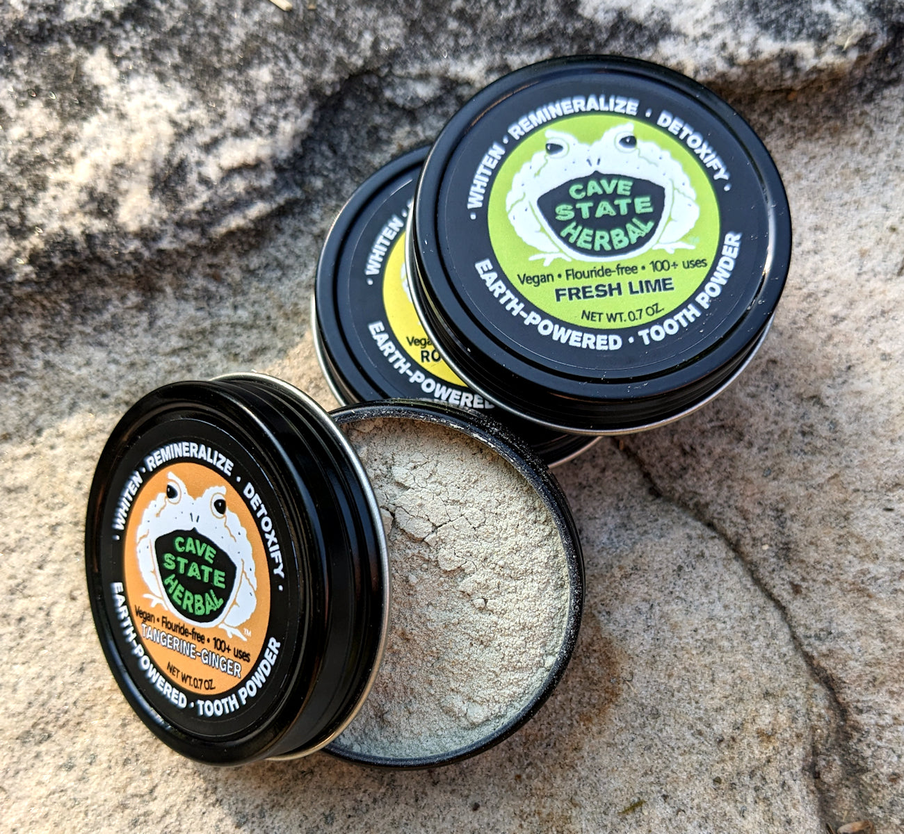 Sample / Gift 3-Pack - Natural Mineralizing Tooth Powder - Citrus Set, 0.7 oz each / 3 Month Supply