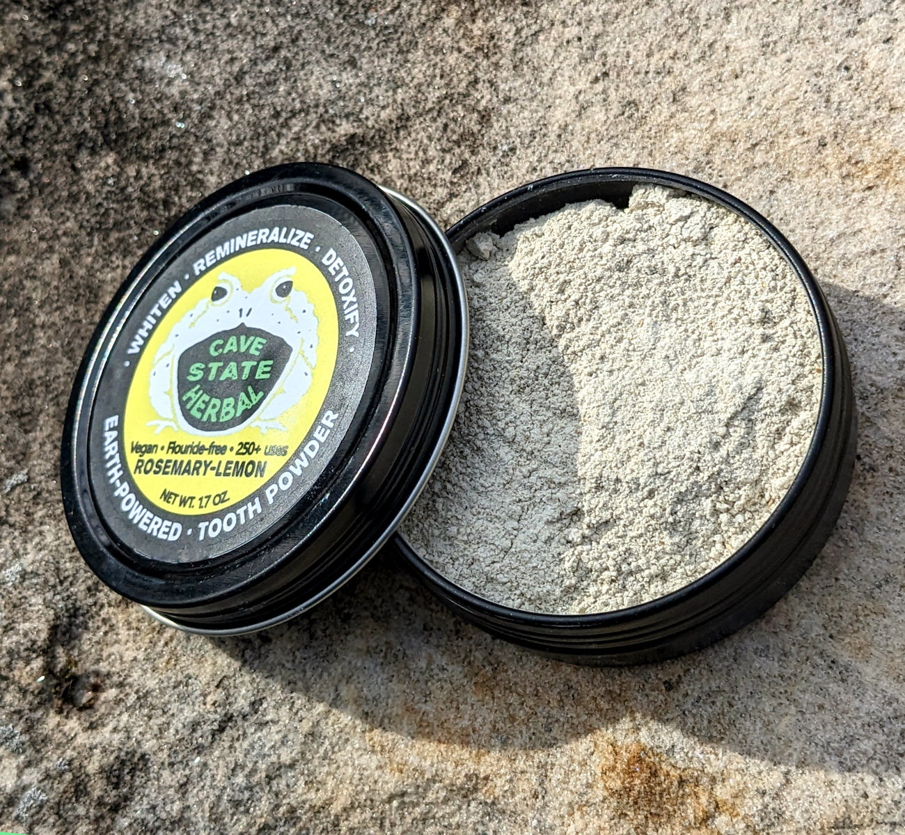 Natural Mineralizing Tooth Powder, Rosemary-Lemon, 1.7oz / 4 Month Supply