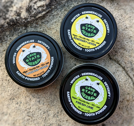 Sample / Gift 3-Pack - Natural Mineralizing Tooth Powder - Citrus Set, 0.7 oz each / 3 Month Supply